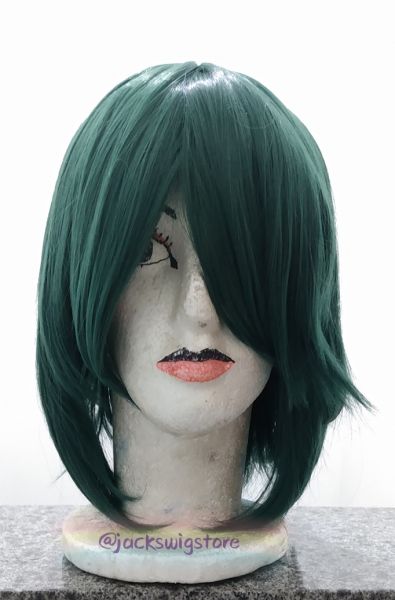 Peruca verde escuro