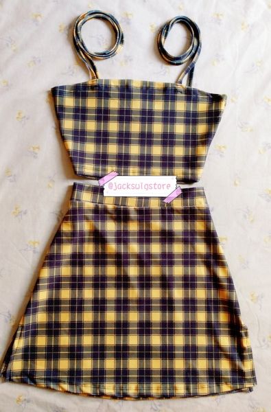 Conjunto xadrez amarelo