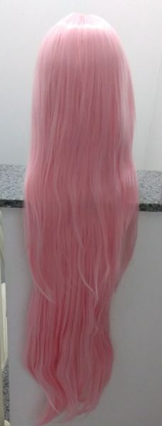 Peruca Rosa longa 100cm