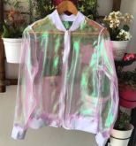 Jaqueta Bomber holográfica
