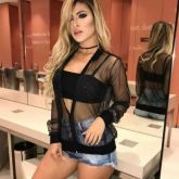 Jaqueta bomber tule