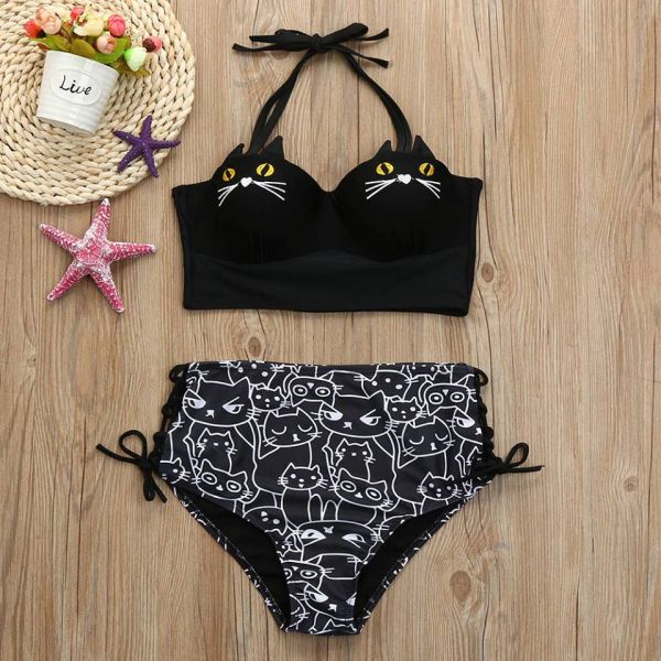 Biquini cropped Gatinhos